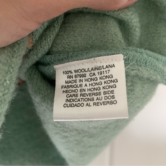 Vintage Sigrid Olsen 100% Wool Zip Sweater Green Beaded Embroidered Vest - Picture 5 of 6